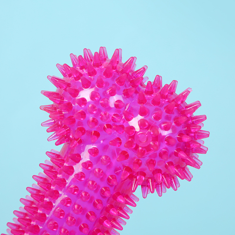 Interactive Squeaky Plush Dog Toy - Mainan Kunyah Anjing Bentuk Tulang Bola