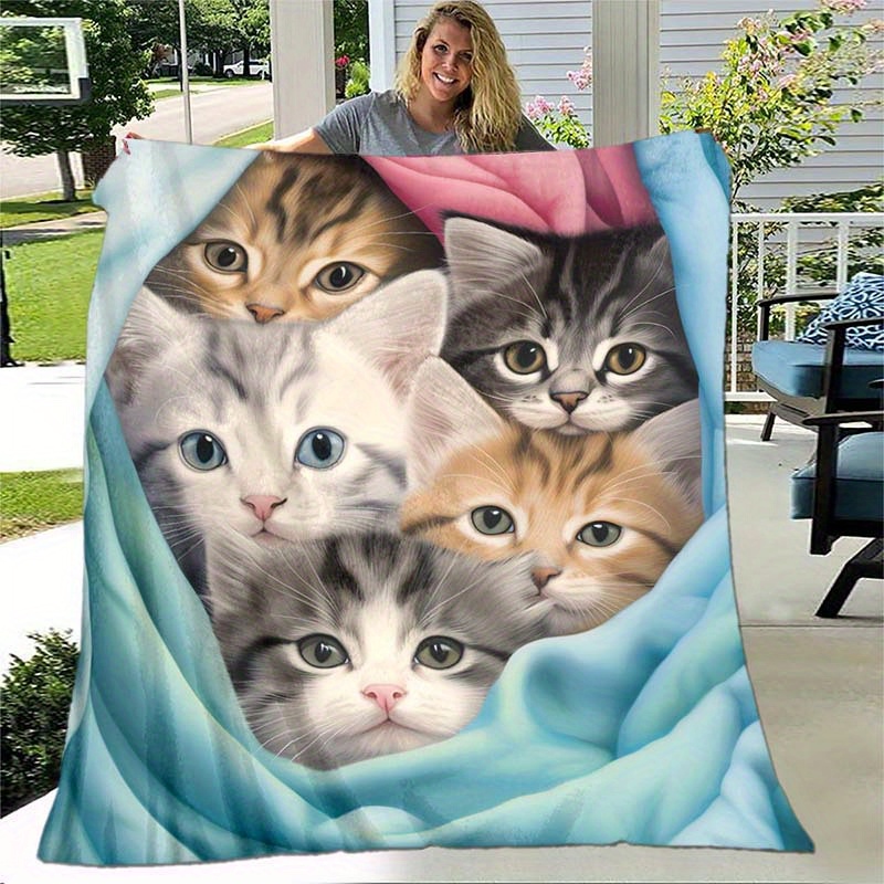 Pet Beds - VIKAMA Selimut Bulu Lembut Bergambar Anak