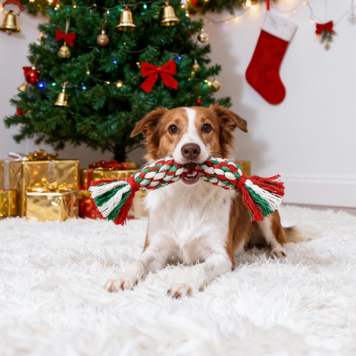 Teeth Cleaning Dog Chew Bone - Mainan Kunyah Anjing dari Tali Katun