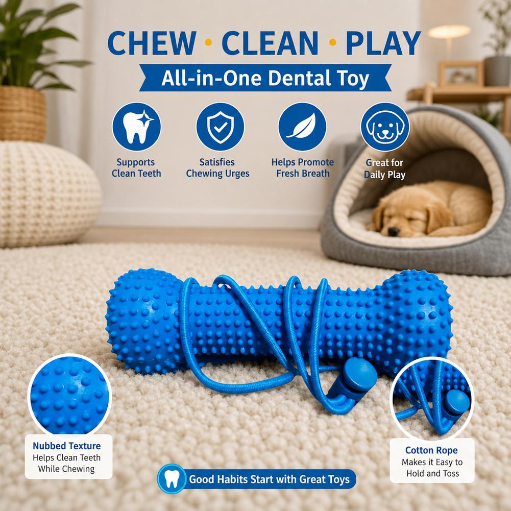 Teeth Cleaning Dog Chew Bone - Tongkat Kunyah Gigi Anjing, Bentuk Tulang