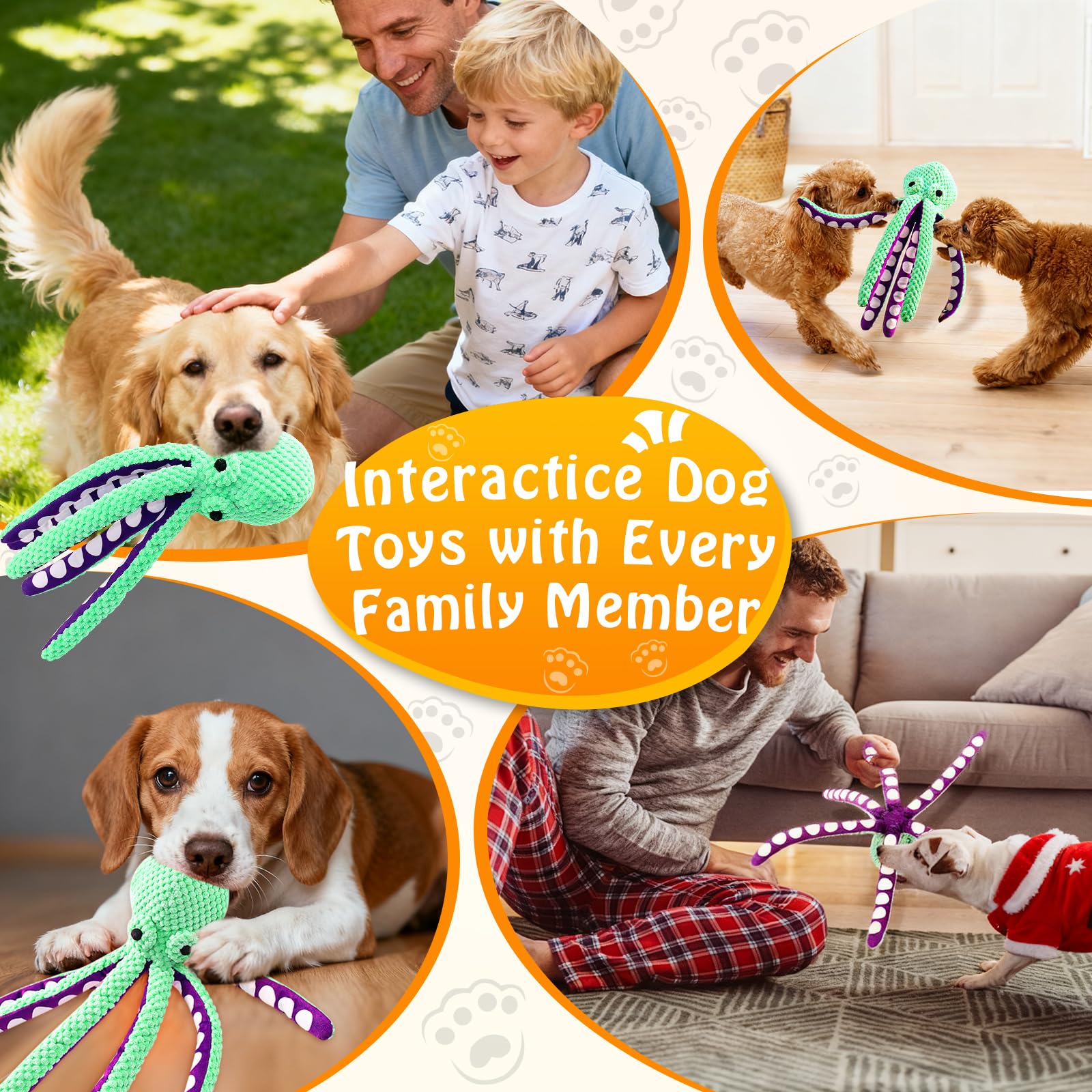 Mainan Anjing Berbentuk Gurita - Indestructible Dog Chew Toy ulasan dan harga