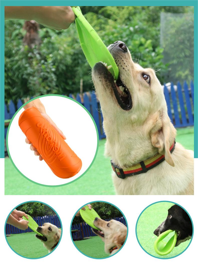 Mainan Cakram Terbang Tahan Gi - Flying Disc Dog Training Toy ulasan dan harga