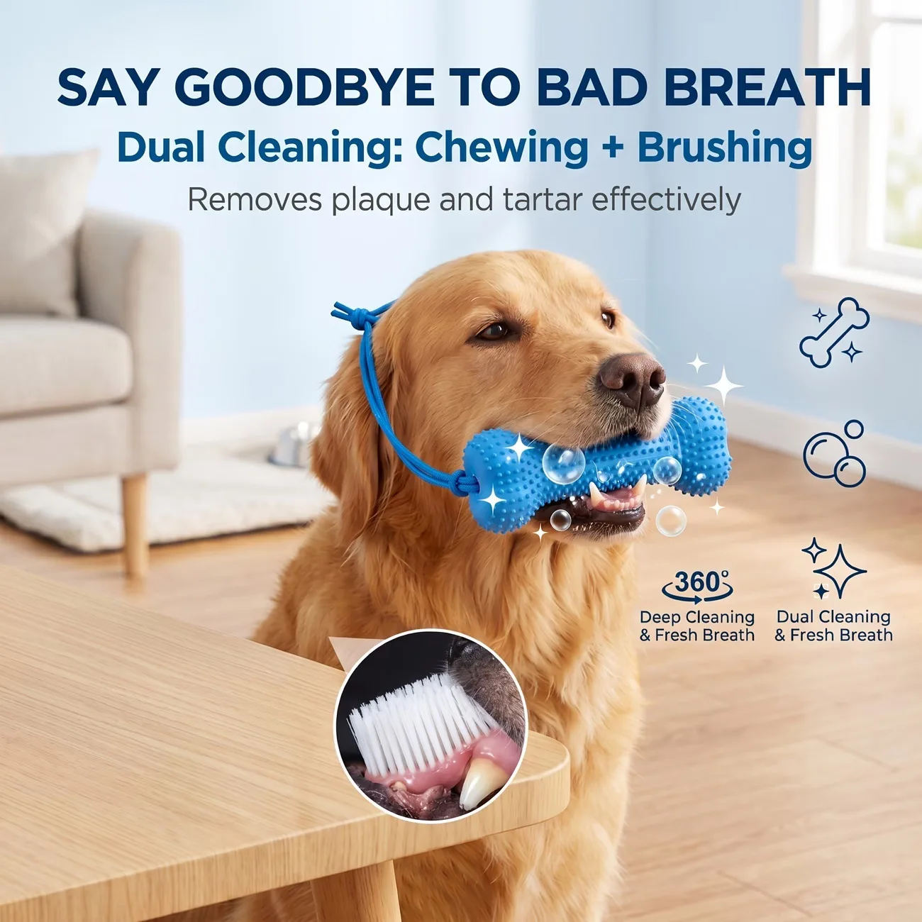 Mainan Kunyah Anjing yang Dapa - Teeth Cleaning Dog Chew Bone ulasan dan harga