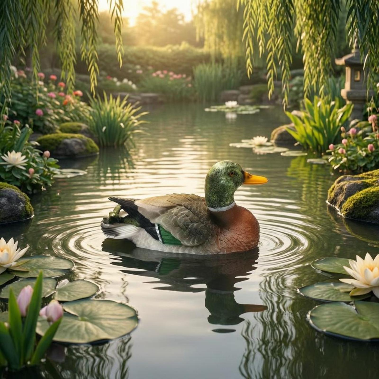 Patung Bebek Resin untuk Dekor - Aquarium ulasan dan harga